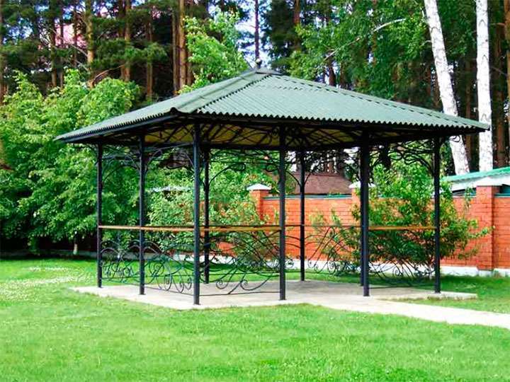 Беседки из профильной трубы своими руками – фото инструкция, чертеж с размерами, схема каркаса
