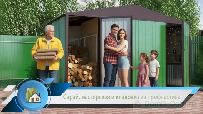 Сарай, мастерская и кладовка из профнастила с поликарбонатом: строим сами